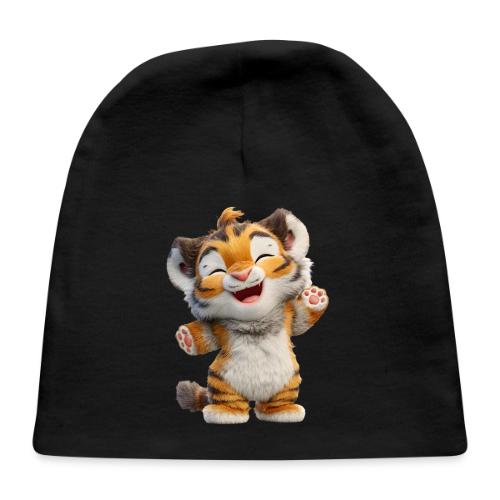 Energetic Baby Tiger Standing with Joy - Baby Cap