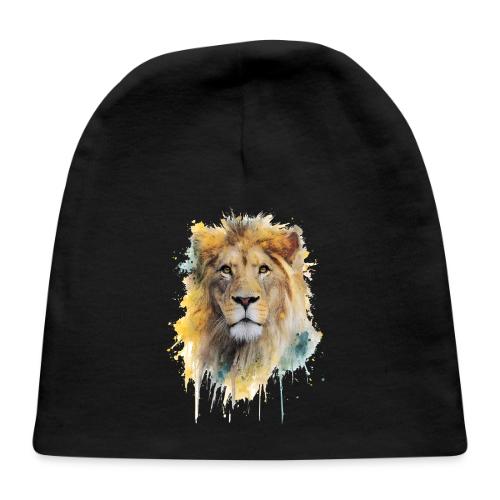 Watercolor Lion Portrait - Baby Cap
