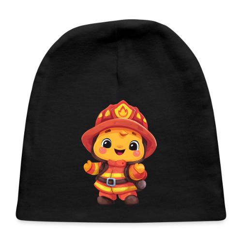 Cute Cartoon Firefighter in Red and Yellow Suit - Baby Cap