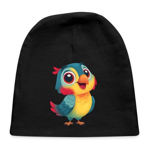Bright Cartoon Parrot with Joyful Expression - Baby Cap