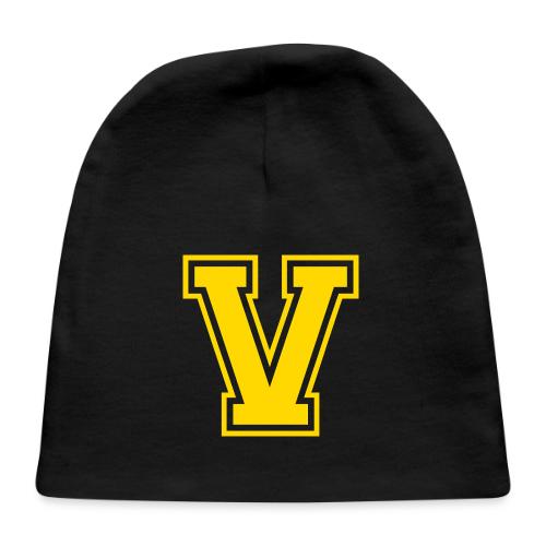 Letter V – Capital Athletic Alphabet Monogram - Baby Cap