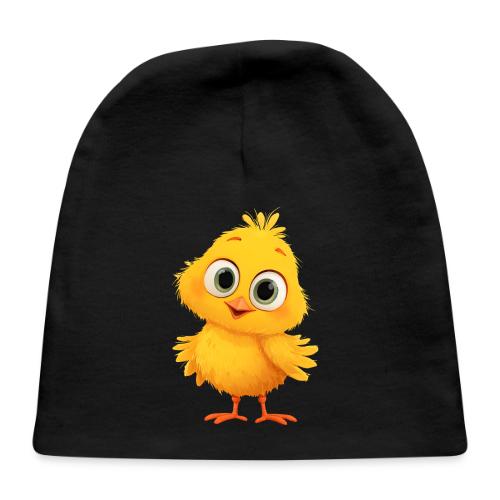 Sweet Yellow Cartoon Chick with Joyful Smile - Baby Cap