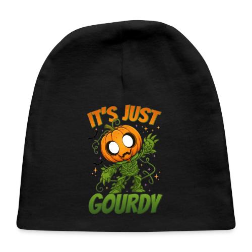 Cute Pumpkin Monster “It’s Just Gourdy” Funny - Baby Cap