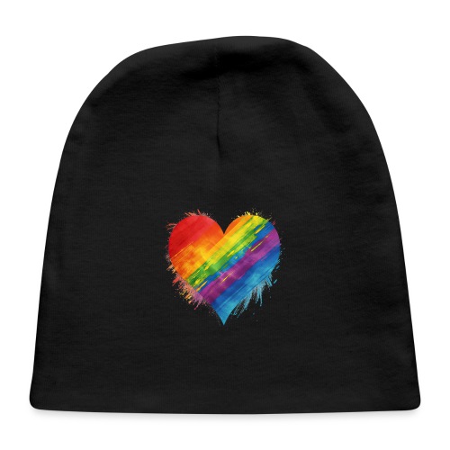 Watercolor Rainbow Pride Heart - LGBTQ LGBT Pride - Baby Cap