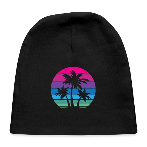 Retro 80s and 90s Tropical Beach Style Palm Trees - Baby Cap