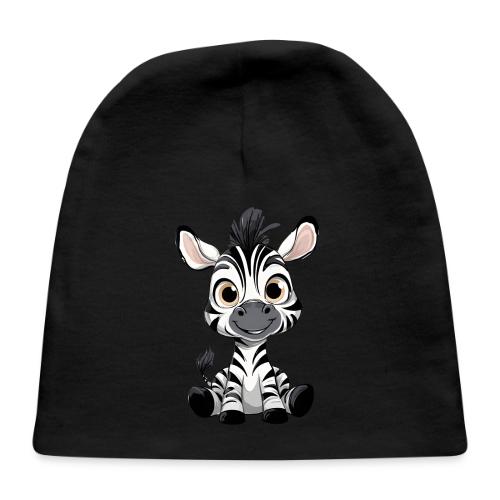 Adorable Cartoon Baby Zebra with Innocent Eyes - Baby Cap