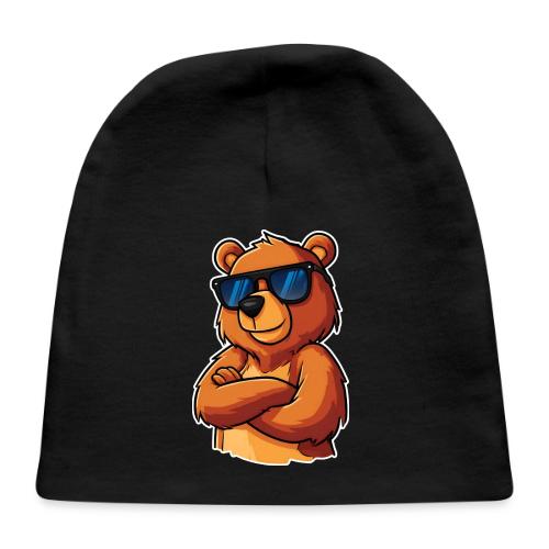 Cool Bear Sunglasses Cartoon Design - Baby Cap