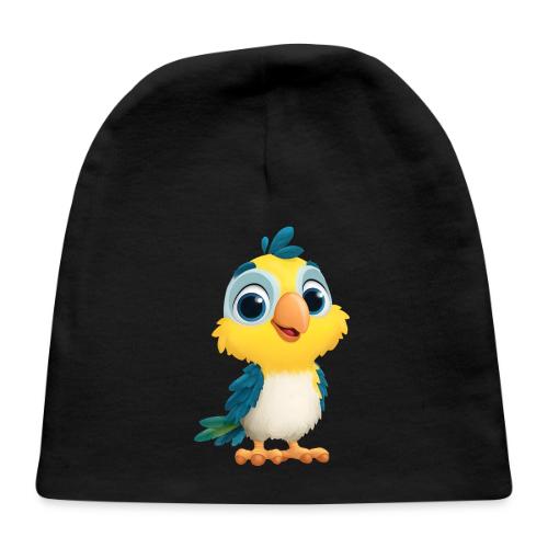 Playful Cartoon Parrot with Big Happy Eyes - Baby Cap
