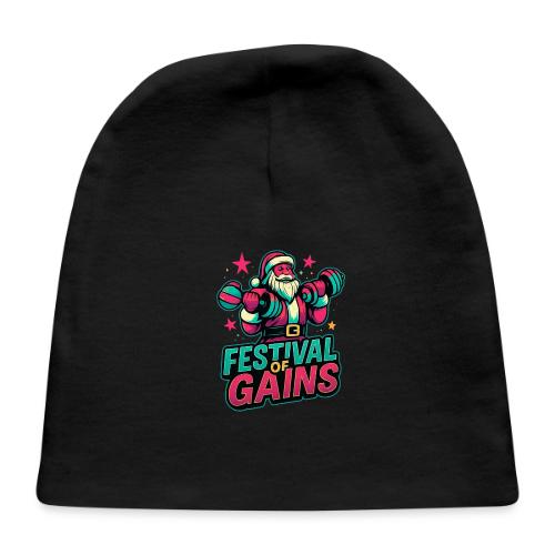 Festival of Gains Funny Gym Santa Christmas - Baby Cap