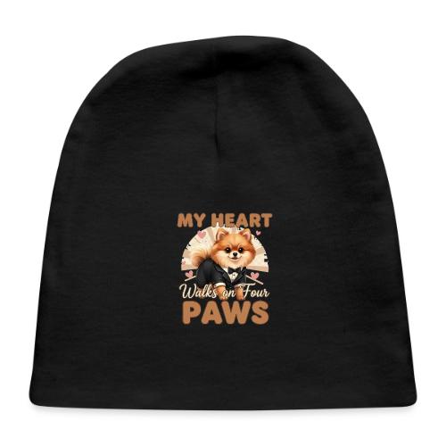 My Heart Walks on Four Paws – Pomeranian tee - Baby Cap