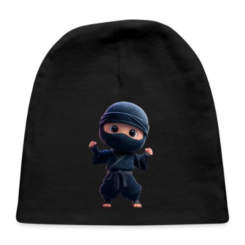 Cute Cartoon Ninja Toddler in Fight Pose - Baby Cap