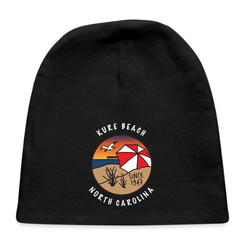Kure Beach Sunrise-White Lettering-Front Only - Baby Cap
