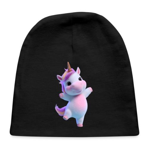 Cute Cartoon Unicorn Dancing Joyfully - Baby Cap