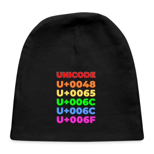 Hello, in unicode - Baby Cap