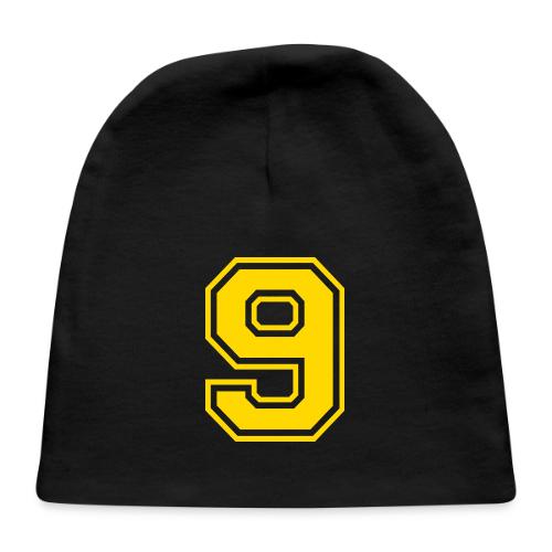 Number 9 in a classic athletic collegiate font - Baby Cap