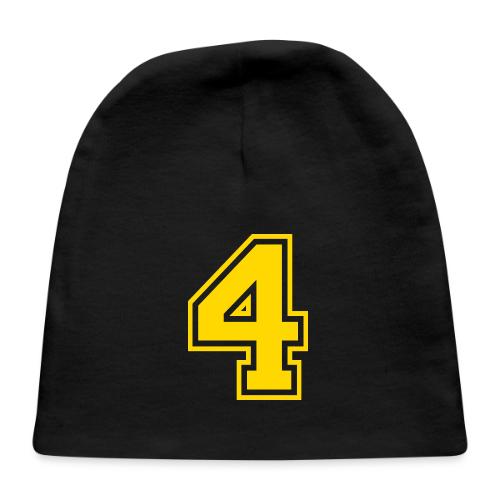Number 4 in a classic athletic collegiate font - Baby Cap