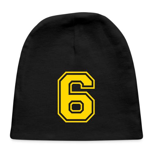Number 6 in a classic athletic collegiate font - Baby Cap