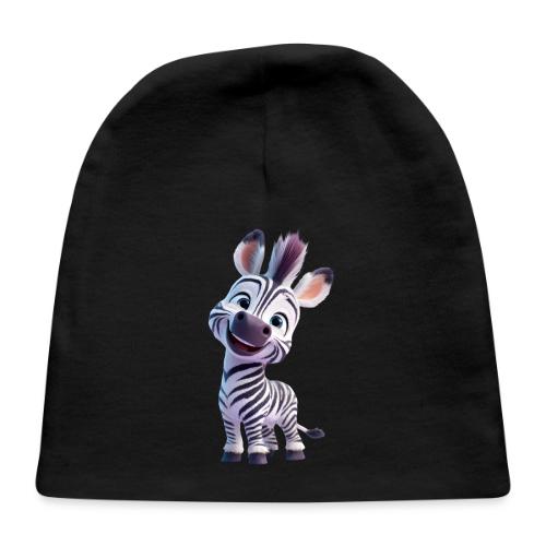 Playful 3D Baby Zebra Smiling Brightly - Baby Cap