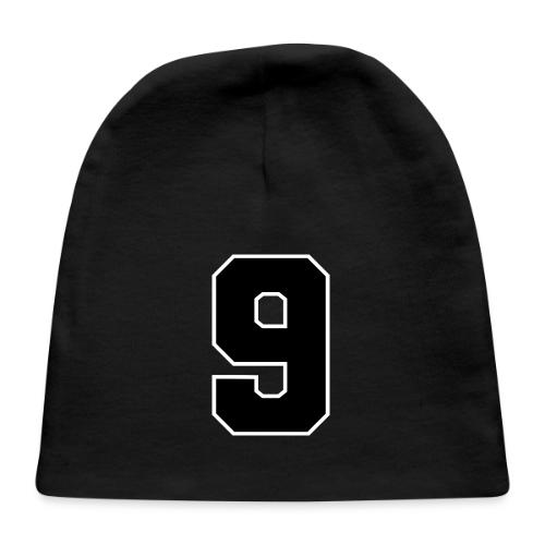 Varsity Number 9 Athletic Font - Baby Cap