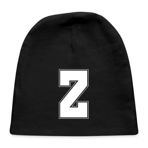 White Letter Z – Varsity Alphabet Monogram - Baby Cap