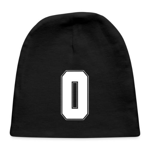 White Number 0 – Varsity Font - Baby Cap