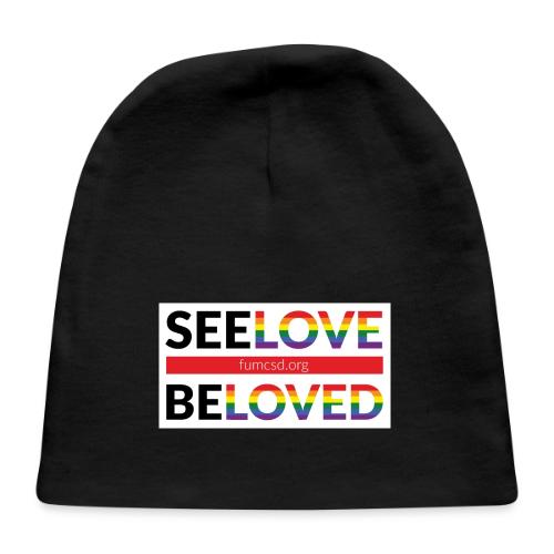 FUMCSD See Love, Be Loved: white design background - Baby Cap