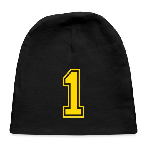 Number 1 in a classic athletic collegiate font - Baby Cap