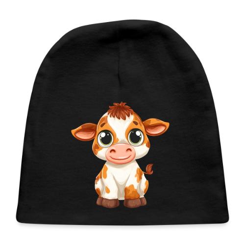 Cute Cartoon Baby Calf with Bright Innocent Eyes - Baby Cap