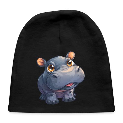 Cute Cartoon Baby Hippo with Big Innocent Eyes - Baby Cap