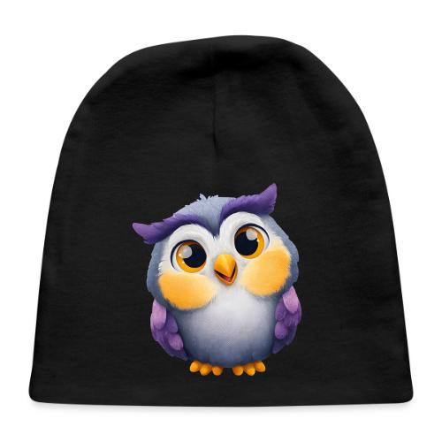 Colorful Cartoon Baby Owl with Big Sparkling Eyes - Baby Cap