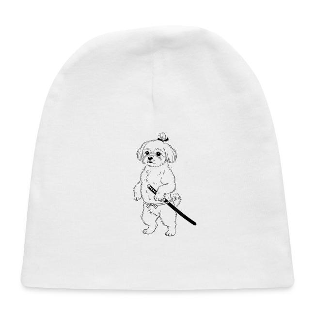 Samurai Maltese Katana Warrior Dog Tee