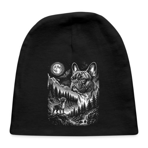 Vintage French Bulldog Moon Howling Tee - Baby Cap