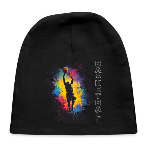 High Energy Basketball Paint Splatter Art - Baby Cap