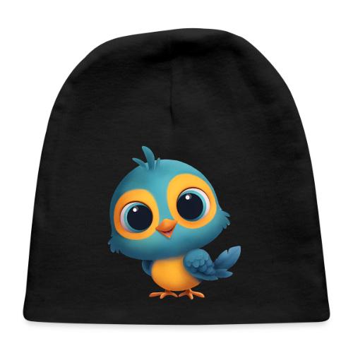 Joyful Cartoon Bird Standing in Yellow and Blue - Baby Cap