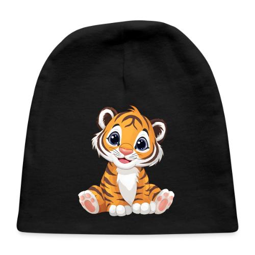 Adorable Cartoon Tiger Cub with Innocent Eyes - Baby Cap