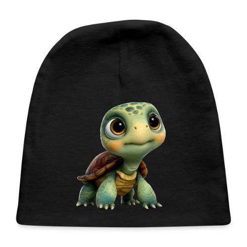 Adorable Cartoon Baby Turtle with Big Eyes - Baby Cap