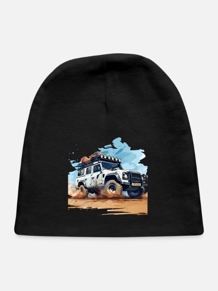 Vehicle Driving in Rugged Terrain - Baby Cap - black - Front