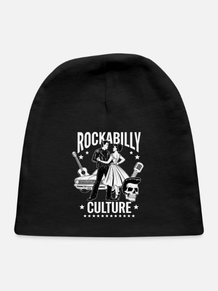  Celebrate Rockabilly Culture With Classic 50s - Baby Cap - black - Front