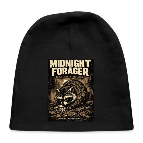 Midnight Forager Raccoon Mushroom Hunter - Baby Cap