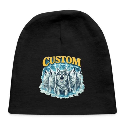 Custom Wolf Pack Howling Moon Vintage Wilderness - Baby Cap