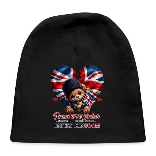 Proud to Be British Teddy Bear UK Patriot Gift - Baby Cap