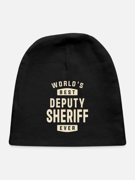 Deputy Sheriff Occupation - Baby Cap - black - Front