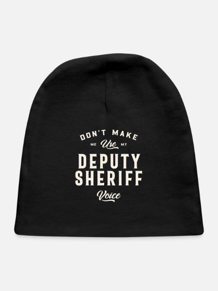 Funny Job Occupation Deputy Sheriff - Baby Cap - black - Front