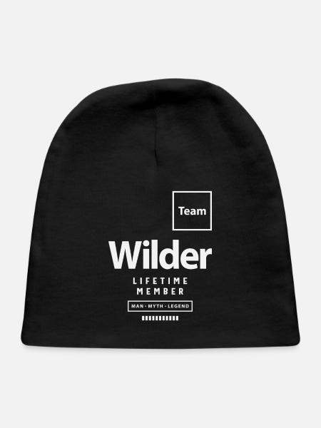 Team Wilder Lifetime Member Funny Name Wilder - Baby Cap - black - Front