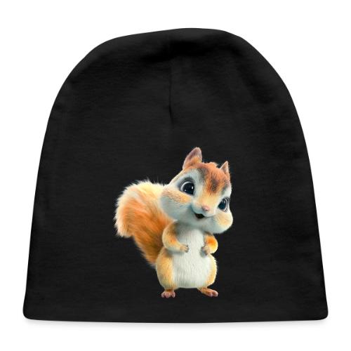 Adorable Cartoon Baby Squirrel Smiling - Baby Cap