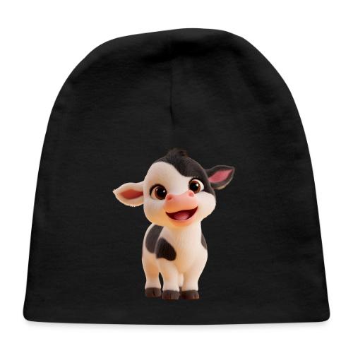 Joyful Cartoon Baby Cow Standing - Baby Cap
