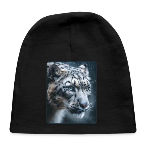 Snow Leopard Blue Eyes Design - Baby Cap