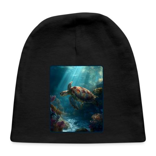 Sea Turtle Coral Reef Design - Baby Cap