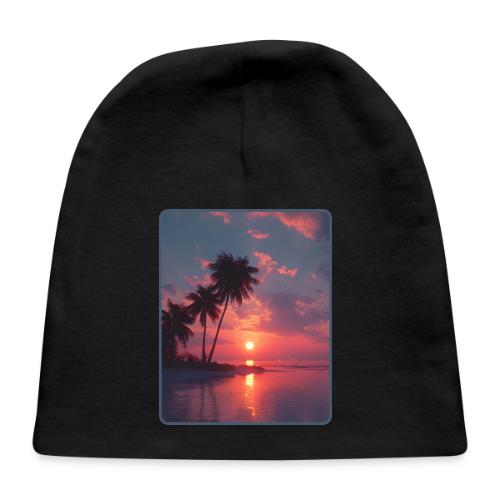 Tropical Sunset Ocean Reflection Design - Baby Cap