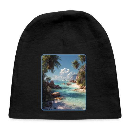 Tropical Island Paradise Ocean Design - Baby Cap